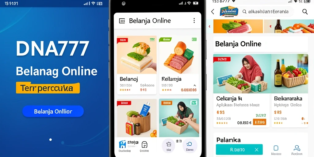 Antarmuka pengguna DNA777 yang menarik untuk belanja online.