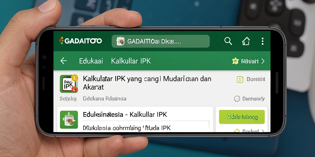 Tampilan antarmuka aplikasi GADAITOTO dengan fungsi Kalkulator IPK.