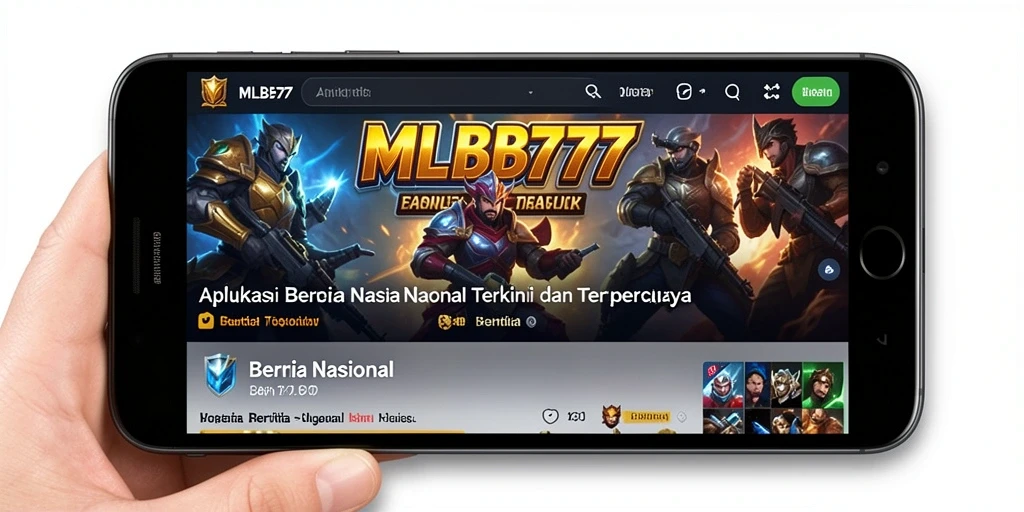 Tampilan antarmuka MLBB777 yang menarik dan informatif.