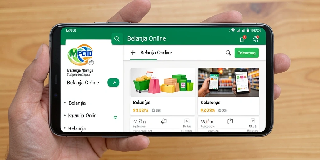 Tampilan utama MPOID dengan fitur belanja online yang intuitif.