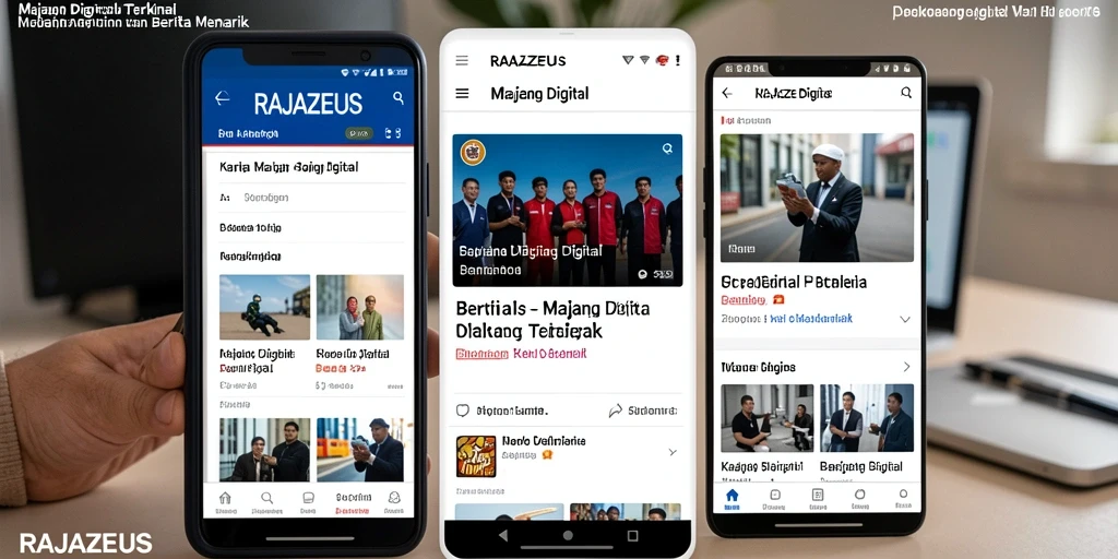 Tampilan antarmuka RAJAZEUS yang menarik dengan fitur Majalah Digital.