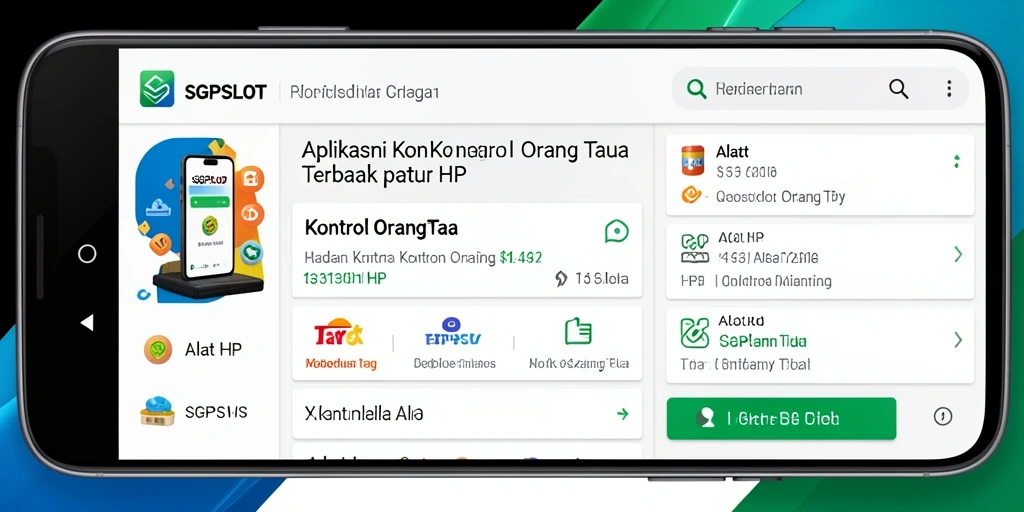 Tampilan antarmuka SGPSLOT yang user-friendly untuk kontrol orang tua.