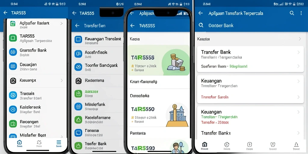 Antarmuka TAR555 yang sederhana dan fungsional untuk Transfer Bank.