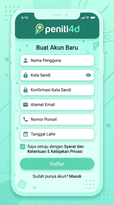 Buat Akun Baru di peniti4d dengan Mudah
